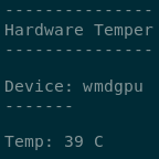 Screenshot of the Temperature Sensor
                                 Handler